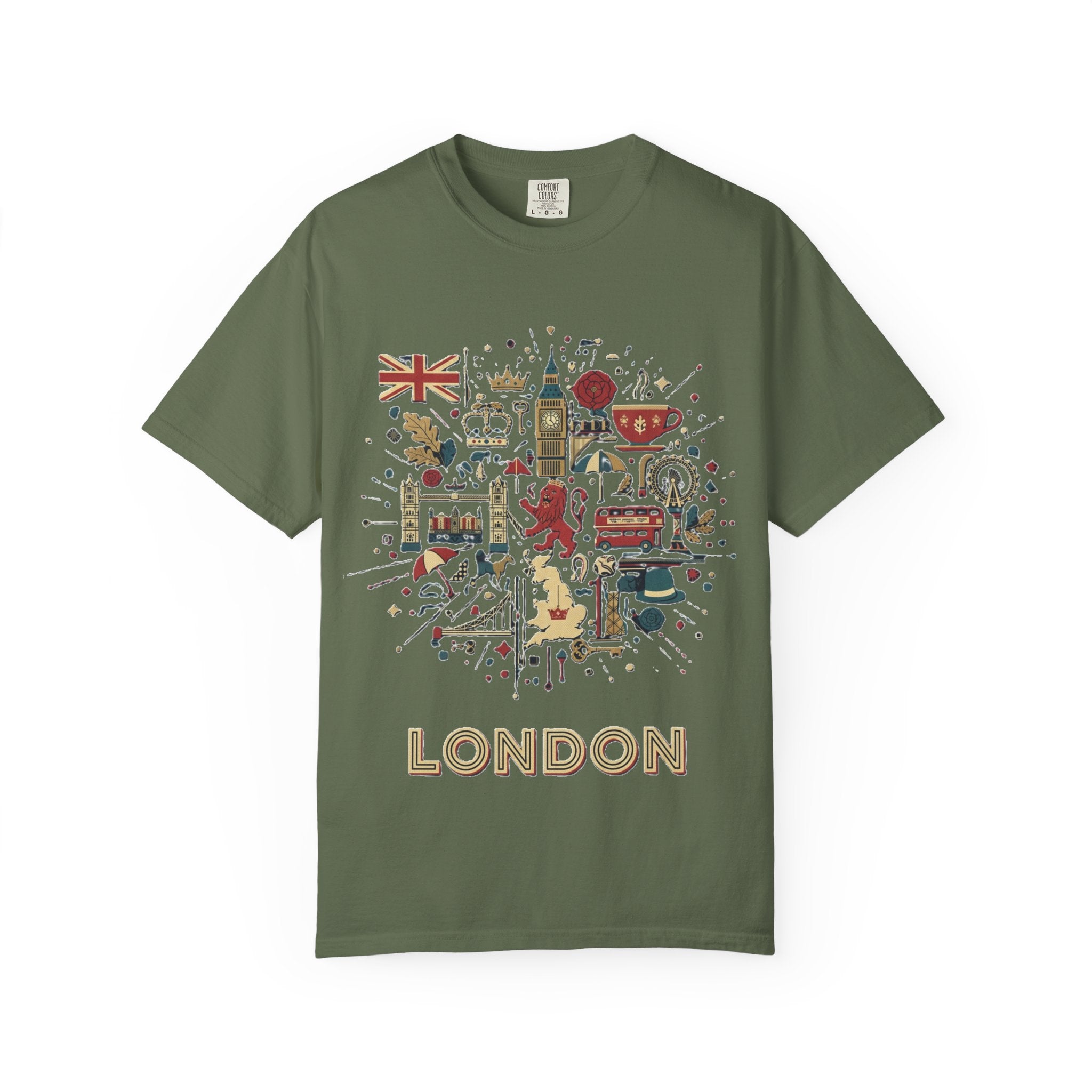 London Garment-Dyed T-Shirt | Casual Travel Souvenir Tee | City Pride Gift
