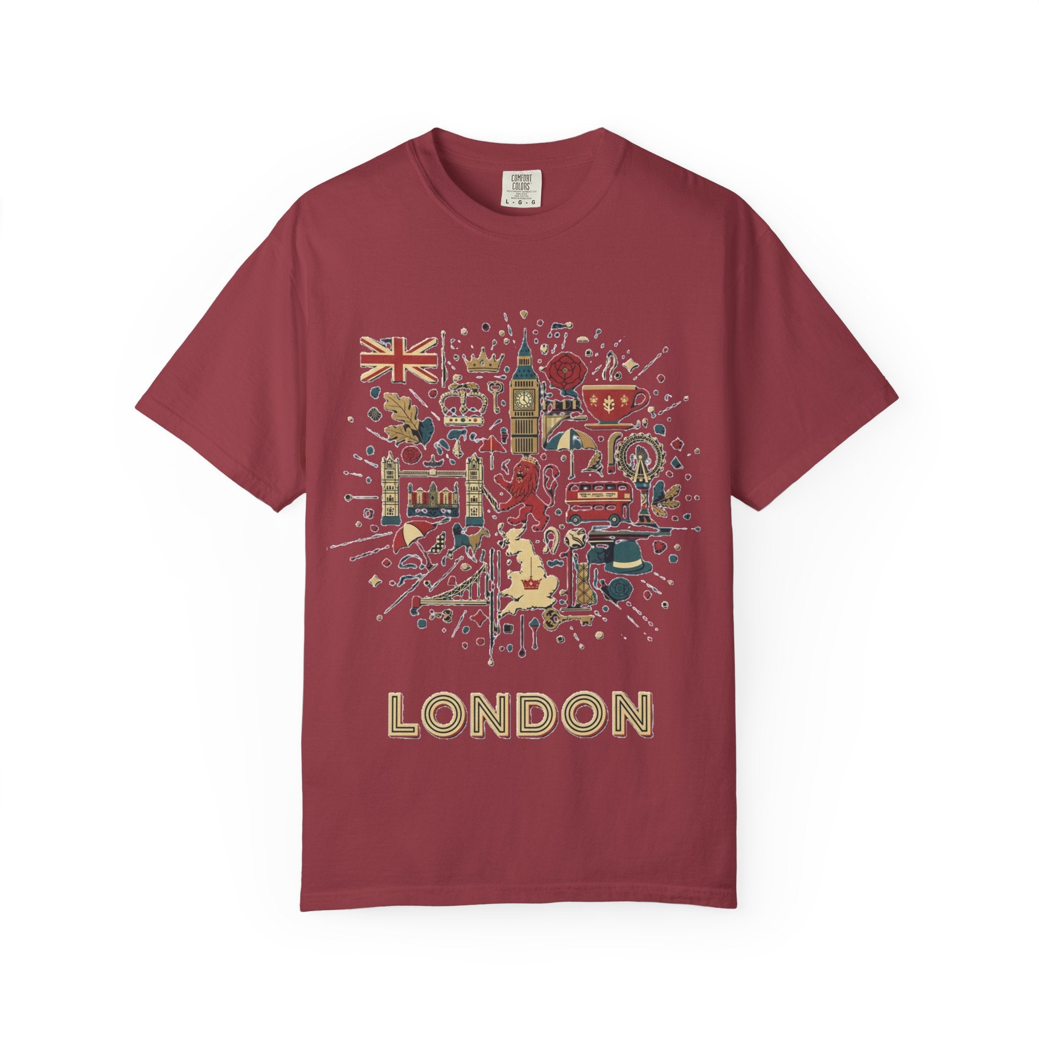 London Garment-Dyed T-Shirt | Casual Travel Souvenir Tee | City Pride Gift