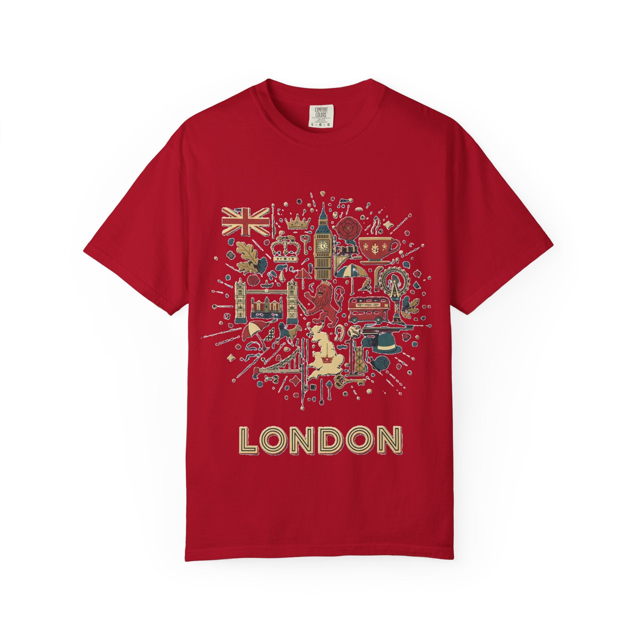 London Garment-Dyed T-Shirt | Casual Travel Souvenir Tee | City Pride Gift