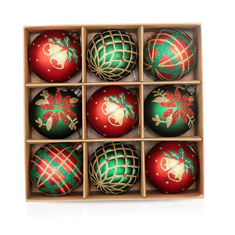 9Pcs/Box 6Cm Christmas Ball Ornaments Xmas Tree Hanging Pendant Christmas Decorations for Home 2025 Navidad Natal New Year Gift