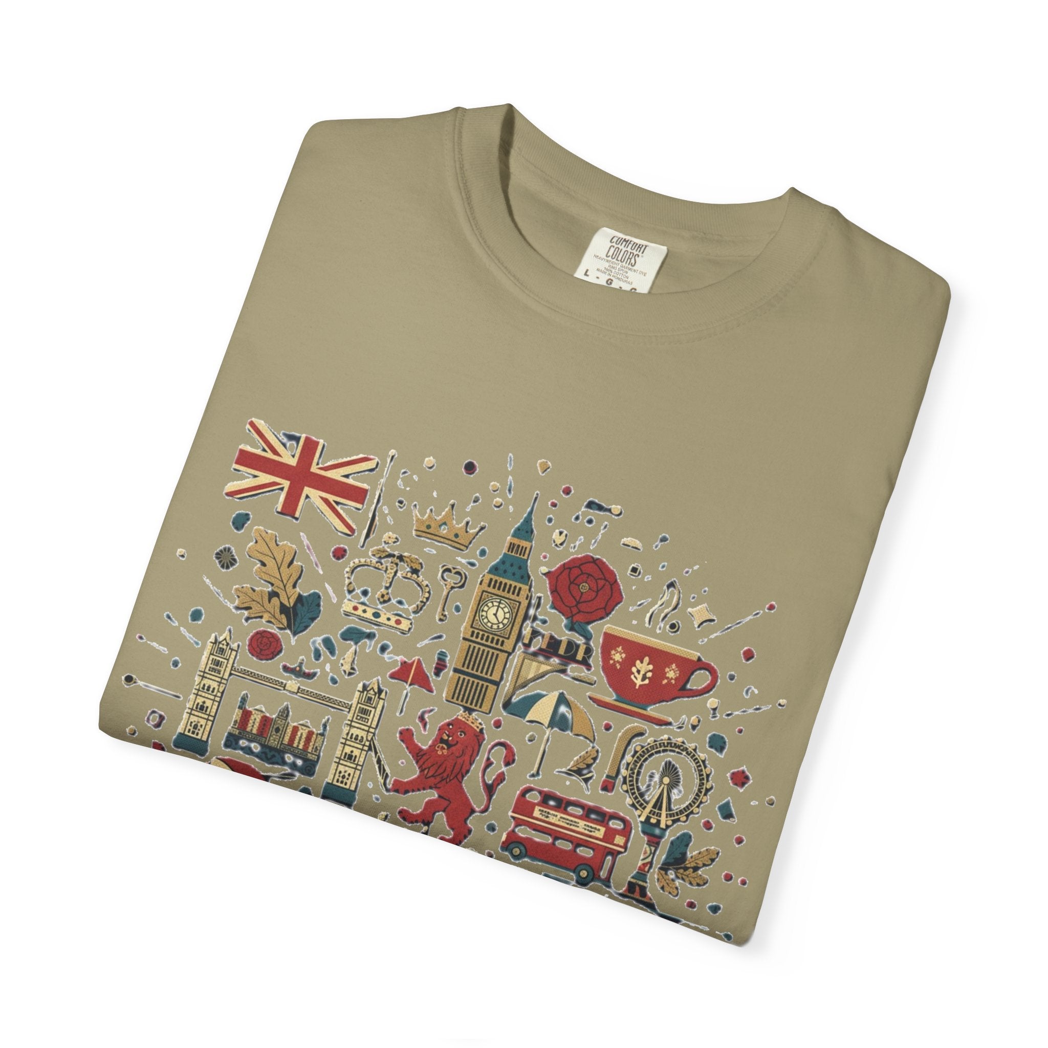 London Garment-Dyed T-Shirt | Casual Travel Souvenir Tee | City Pride Gift