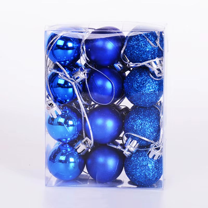 9Pcs/Box 6Cm Christmas Ball Ornaments Xmas Tree Hanging Pendant Christmas Decorations for Home 2025 Navidad Natal New Year Gift