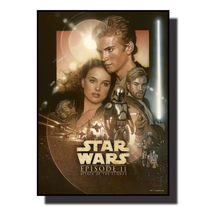 Star Wars Canvas Decorative Painting Movie Art Mural Retro Poster Modern Home Wall Decoration Gift and Printing Aesthetic