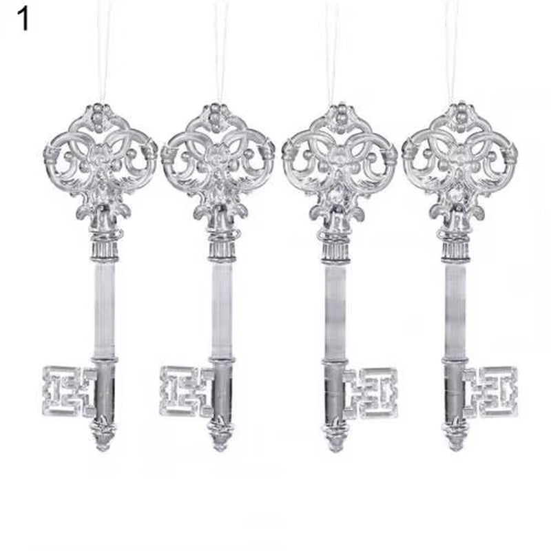 Merry Christmas Snowflake Transparent Crystal Acrylic Sequin Christmas Tree Pendant DIY Home Decoration New Year Decorations