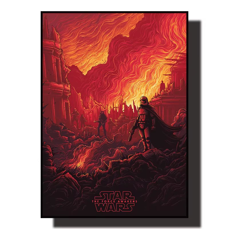 Star Wars Canvas Decorative Painting Movie Art Mural Retro Poster Modern Home Wall Decoration Gift and Printing Aesthetic