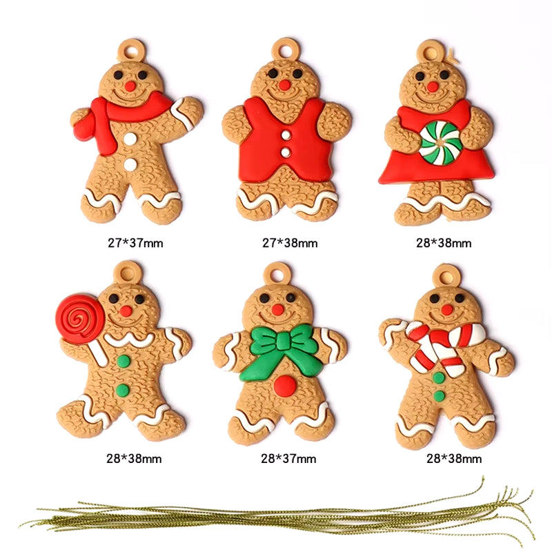 Gingerbread Man Ornaments Xmas Tree Hanging Pendant 2023 Merry Christmas Decorations for Home 2024 New Year Gift Navidad Noel