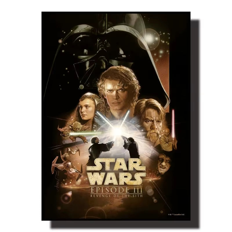 Star Wars Canvas Decorative Painting Movie Art Mural Retro Poster Modern Home Wall Decoration Gift and Printing Aesthetic