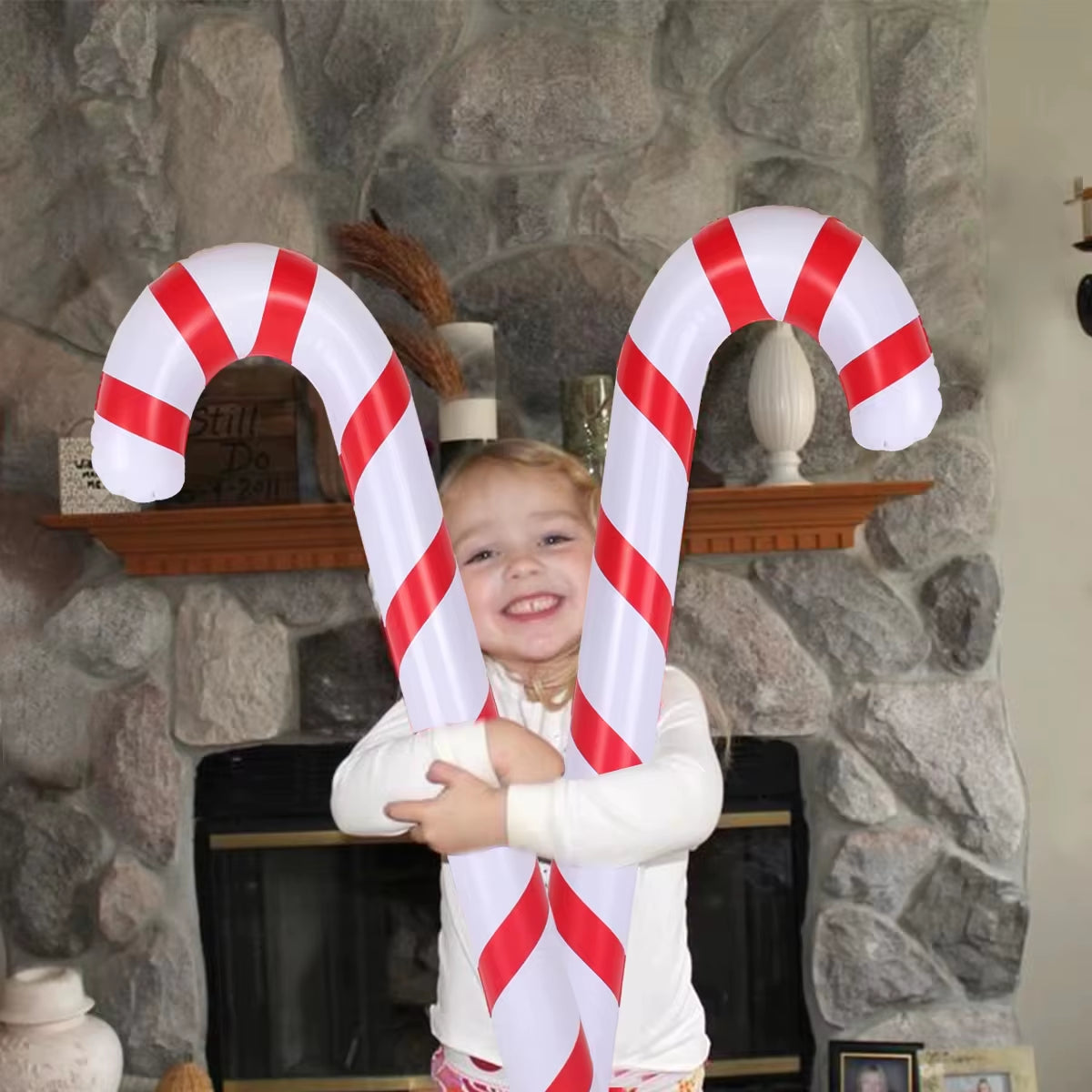 Inflatable Christmas Candy Cane Stick Balloons Merry Christmas Decorations for Home 2025 Xmas Navidad Natal Gifts New Year 2025