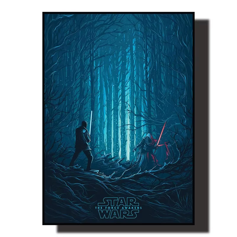 Star Wars Canvas Decorative Painting Movie Art Mural Retro Poster Modern Home Wall Decoration Gift and Printing Aesthetic