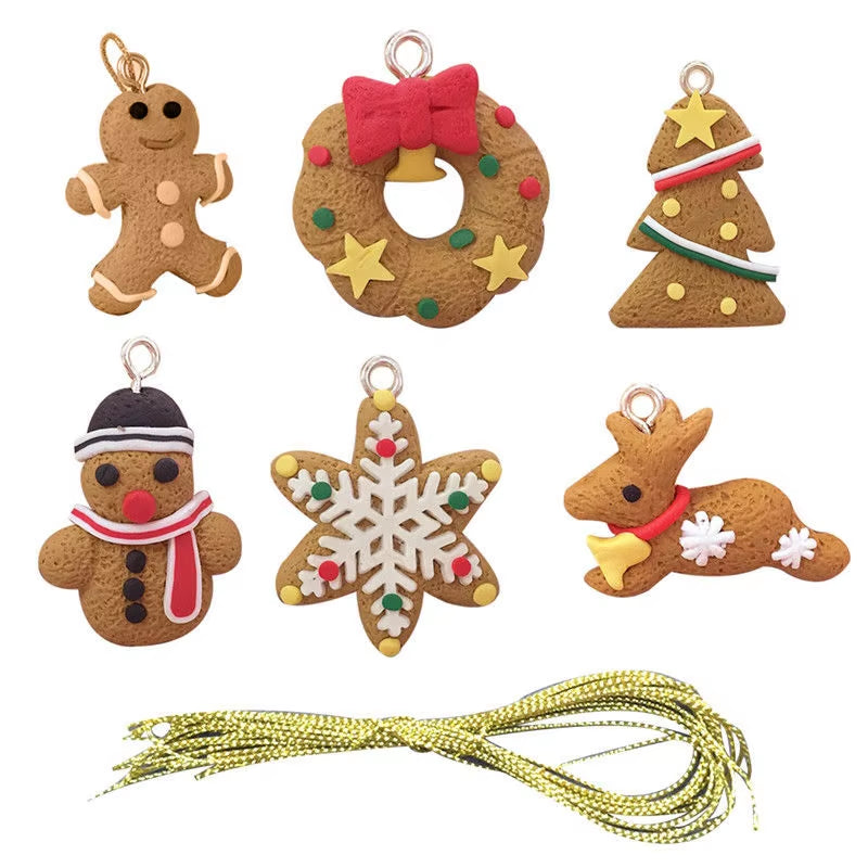 Gingerbread Man Ornaments Xmas Tree Hanging Pendant 2023 Merry Christmas Decorations for Home 2024 New Year Gift Navidad Noel