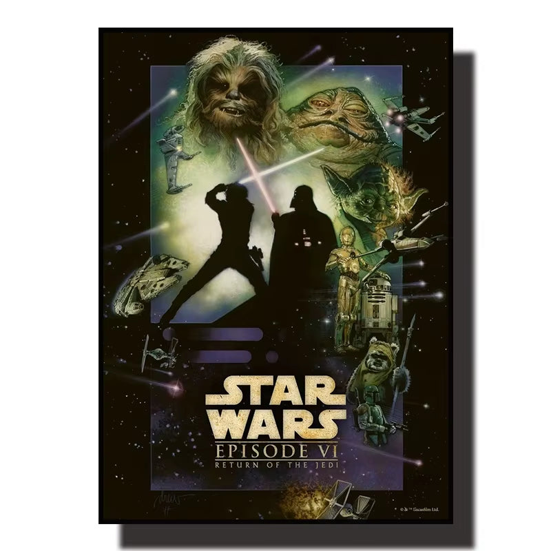Star Wars Canvas Decorative Painting Movie Art Mural Retro Poster Modern Home Wall Decoration Gift and Printing Aesthetic