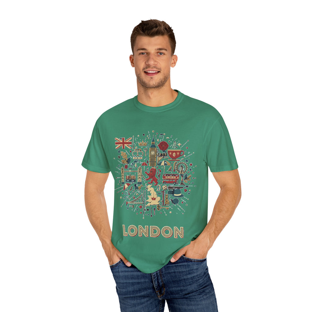 London Garment-Dyed T-Shirt | Casual Travel Souvenir Tee | City Pride Gift