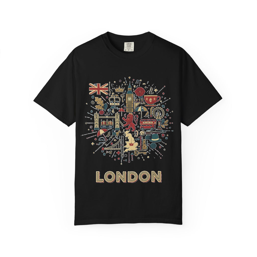 London Garment-Dyed T-Shirt | Casual Travel Souvenir Tee | City Pride Gift