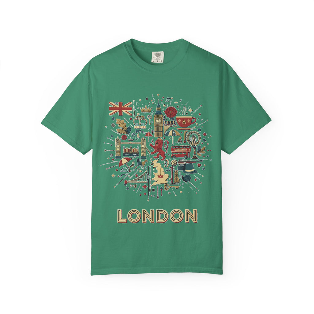 London Garment-Dyed T-Shirt | Casual Travel Souvenir Tee | City Pride Gift
