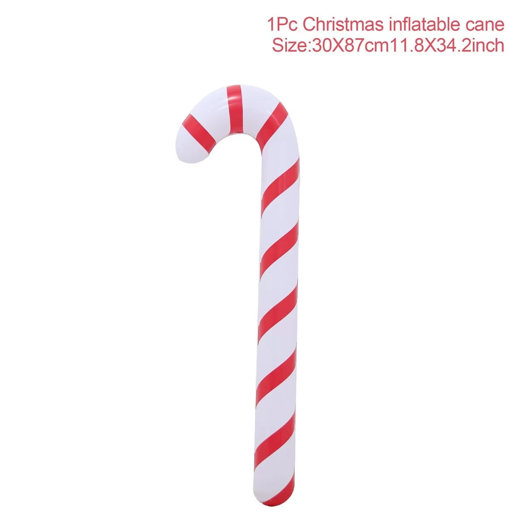Inflatable Christmas Candy Cane Stick Balloons Merry Christmas Decorations for Home 2025 Xmas Navidad Natal Gifts New Year 2025
