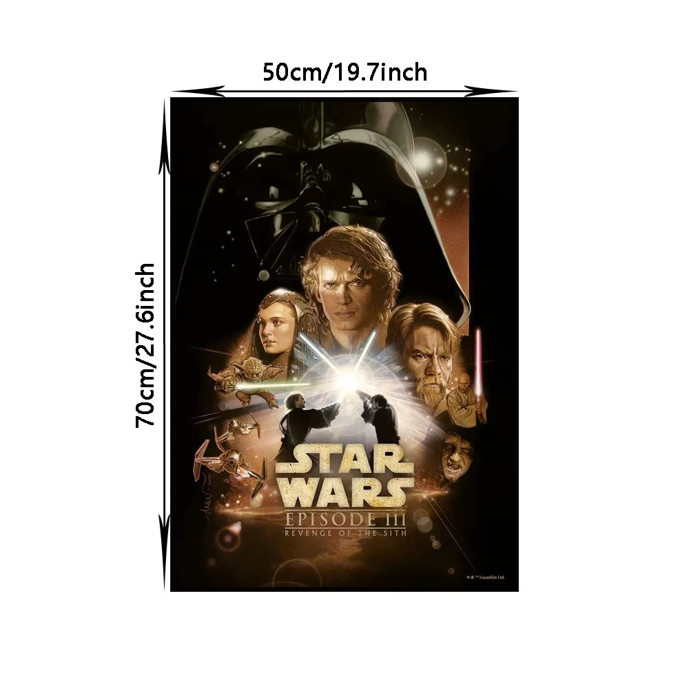 Star Wars Canvas Decorative Painting Movie Art Mural Retro Poster Modern Home Wall Decoration Gift and Printing Aesthetic