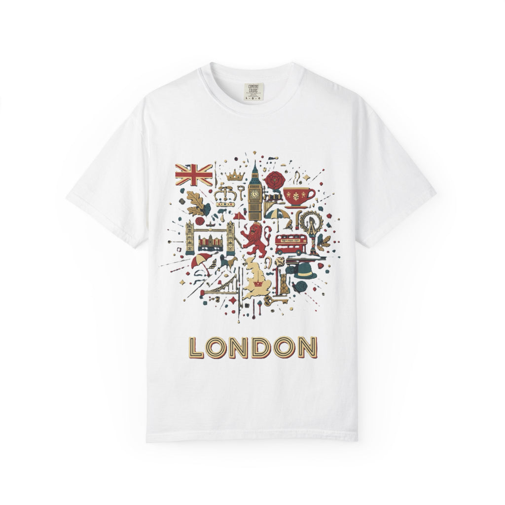 London Garment-Dyed T-Shirt | Casual Travel Souvenir Tee | City Pride Gift