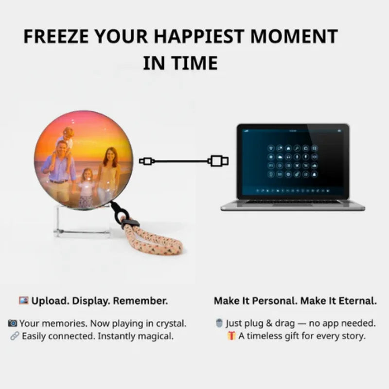 Customizable Glass Ball Creative 3D Crystal Ball Video