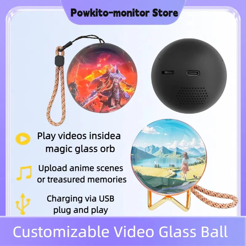Customizable Glass Ball Creative 3D Crystal Ball Video